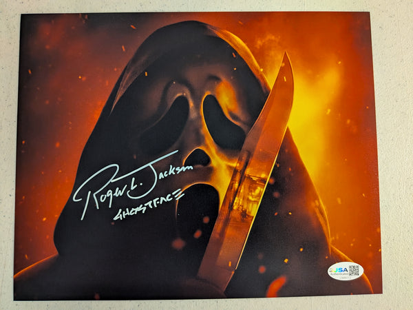 ROGER JACKSON Signed SCREAM 7 8x10 Photo GHOSTFACE Autograph JSA COA y