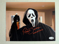 ROGER JACKSON Signed SCREAM 8x10 Photo GHOSTFACE Autograph BAS JSA COA H red
