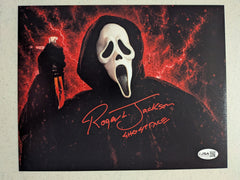 ROGER JACKSON Signed SCREAM 8x10 Photo GHOSTFACE Autograph JSA COA A1r