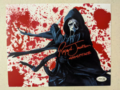 ROGER JACKSON Signed SCREAM 8x10 Photo GHOSTFACE Autograph JSA COA 6G