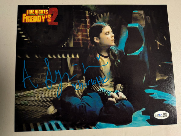 AUDREY LYNN-MARIE Signed 8x10 Photo FNAF Five Nights at Freddy's 2 Charlotte JSA COA E