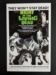 KYRA SCHON JUDITH O'DEA JUDITH RIDLEY 3X Signed Night of the Living Dead 11x17 Movie Poster Auto JSA COA copper