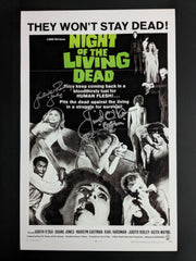 JUDITH O'DEA JUDITH RIDLEY 2X Signed Night of the Living Dead 11x17 Movie Poster Autograph JSA COA