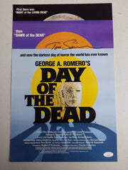 TOM SAVINI Signed 11x17 Day of the Dead  Movie Poster Autograph Horror SFX Icon BAS JSA COA
