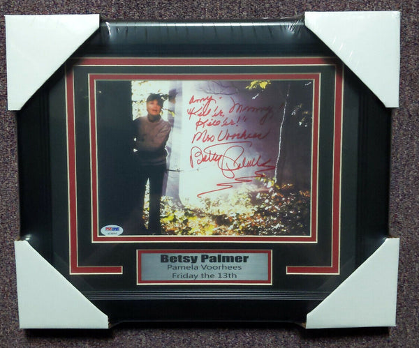 BETSY PALMER Signed Pamela Voorhees 8x10 Photo FRAMED Friday the 13th PSA DNA COA A