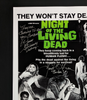 Judith O'DEA Russ STREINER 2x Signed Night of the Living Dead 11x17 Poster Inscription BAS JSA COA