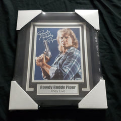 ROWDY RODDY PIPER Signed THEY LIVE 8x10 Photo FRAMED Autograph BAS BECKETT COA A