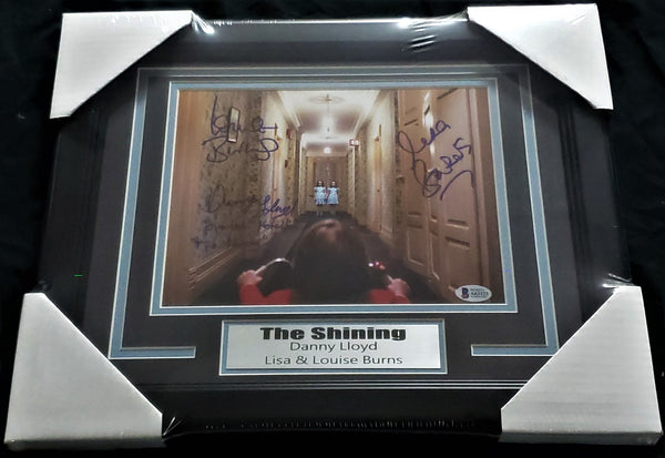 THE SHINING 3X Signed 8x10 Photo FRAMED Danny Lloyd Lisa & Louise Burns BAS BECKETT COA - HorrorAutographs.com
