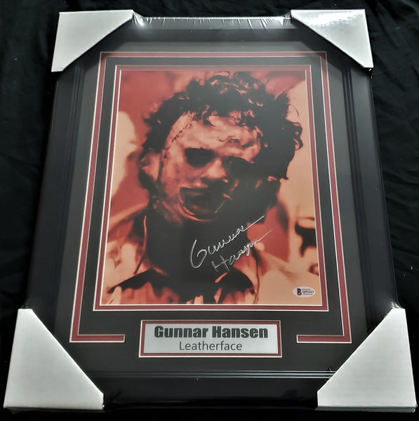 GUNNAR HANSEN Signed 11x14 Photo FRAMED Leatherface Texas Chainsaw Massacre Autograph BAS BECKETT COA - HorrorAutographs.com