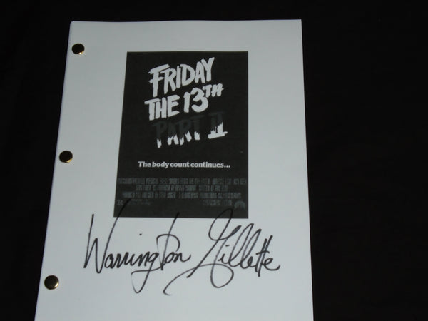 WARRINGTON GILLETTE Signed Friday the 13th Part 2 Autograph Full Movie SCRIPT