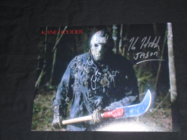 KANE HODDER Signed 8x10 Photo JASON VOORHEES Friday the 13th Part 7,8,9,X Autograph BAS QR JSA A