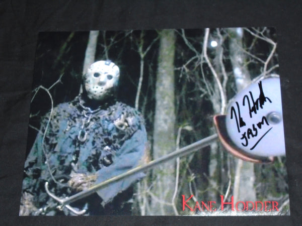 KANE HODDER Signed 8x10 Photo JASON VOORHEES Friday the 13th Part 7,8,9,X Autograph BAS QR JSA  E