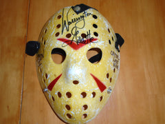 WARRINGTON GILLETTE Signed Hockey MASK CRYSTAL LAKE KILLER Jason Voorhees Friday the 13th Part 2 A