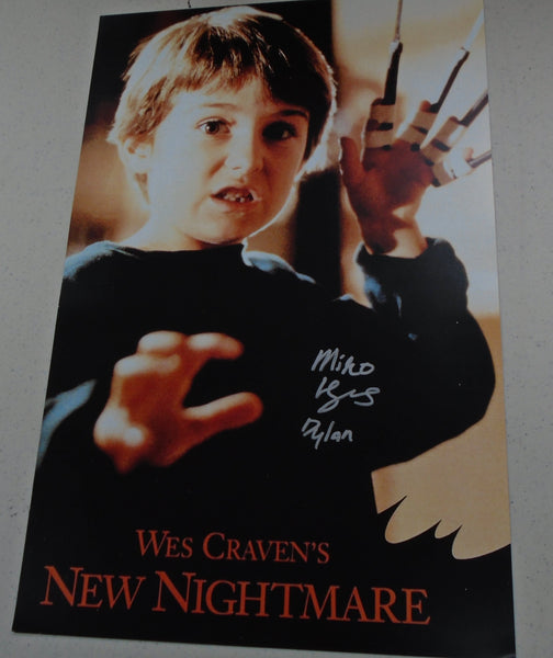 MIKO HUGHES Signed Wes Craven NEW NIGHTMARE 11x17 Movie Poster Autograph Beckett BAS QR