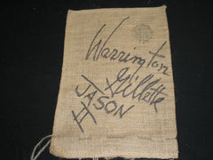 WARRINGTON GILLETTE Signed BURLAP SACK JASON Voorhees Autograph Friday the 13th Part 2 JSA RARE