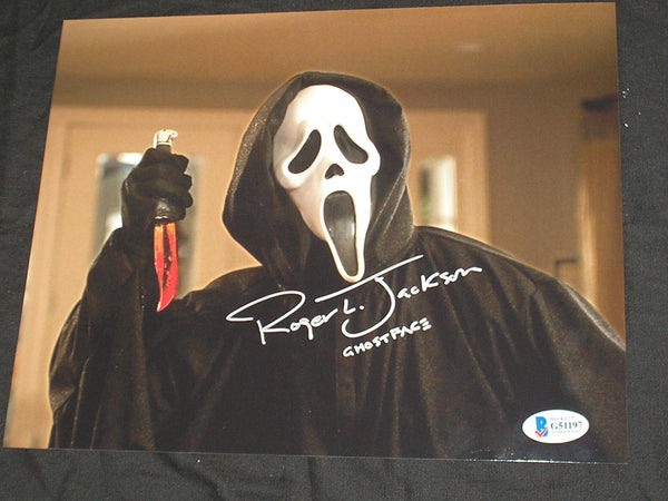 ROGER JACKSON Signed SCREAM 8x10 Photo GHOSTFACE Autograph BAS BECKETT COA H - HorrorAutographs.com