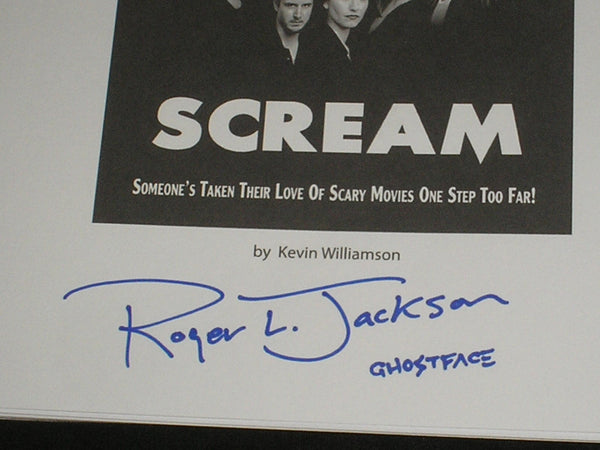 ROGER JACKSON Signed SCREAM Movie SCRIPT Ghostface Autograph BAS JSA ...
