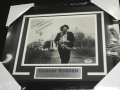 GUNNAR HANSEN Signed 8x10 Photo FRAMED Leatherface Texas Chainsaw Massacre Autograph PSA/DNA COA