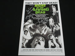 KYRA SCHON JUDITH O'DEA JUDITH RIDLEY 3X Signed Night of the Living Dead 11x17 Movie Poster Autograph JSA COA