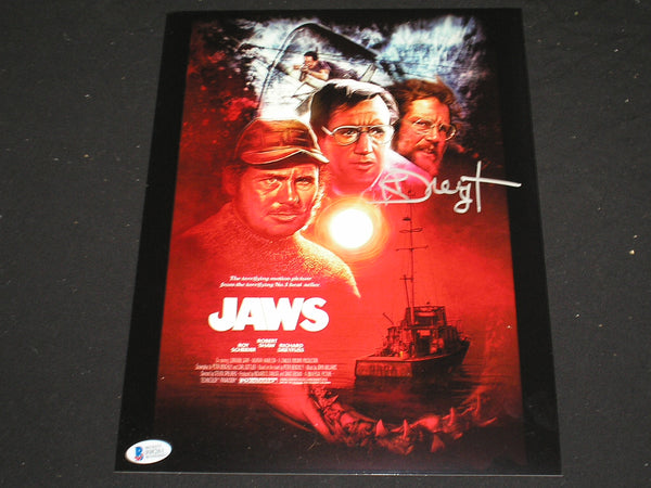 RICHARD DREYFUSS Signed JAWS 10x13 Metallic Photo Hooper Autograph Beckett BAS COA B - HorrorAutographs.com