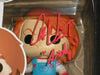 Child's Play Chucky Funko Pop autographed by Alex Vincent, 'Andy Barclay,' complete with BAS or JSA COA, horror collectible.