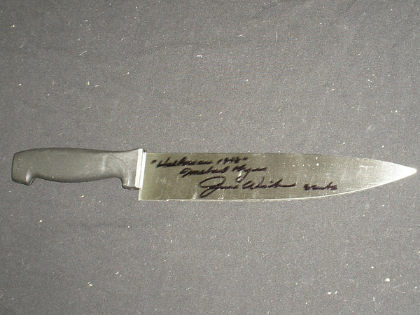 JIM WINBURN Signed Steel Chef Knife Michael Myers 1978 Halloween Autograph RARE - HorrorAutographs.com