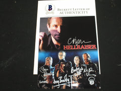 5X Signed CLIVE BARKER  & CENOBITES Doug Bradley Hellraiser 8x10 Photo Autograph Beckett BAS JSA