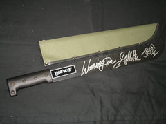 WARRINGTON GILLETTE Signed STEEL Black MACHETE Autograph JASON 2 Friday the 13th