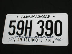 TONY MORAN Signed HALLOWEEN LICENSE PLATE Autograph Michael Myers HORROR COA