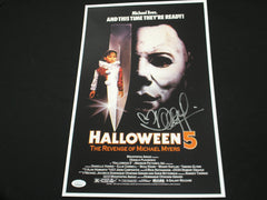 DANIELLE HARRIS Signed Halloween 5 11x17 Movie Poster Autograph Scream Queen JSA COA