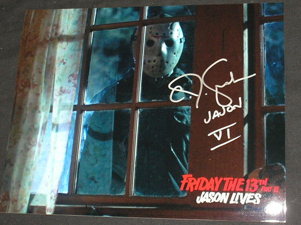 CJ GRAHAM Signed JASON VOORHEES 8X10 Photo Autograph FRIDAY the 13th PART 6 D