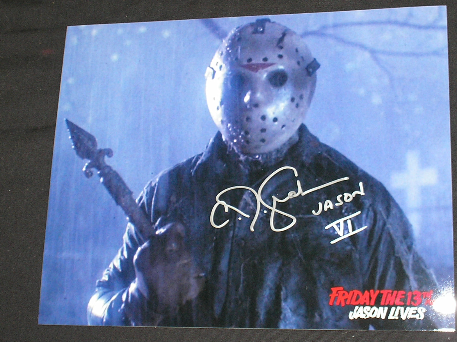 CJ GRAHAM Signed JASON VOORHEES 8X10 Photo FRIDAY the 13th