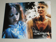 LINDA BLAIR & DEE WALLACE Signed Custom 8x10 Photo Exorcist Cujo HORROR COA