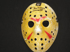 TOM MORGA Signed Hockey Mask Jason Voorhees Friday the 13th Part 5 BAS JSA