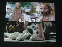 Addy Miller Signed 8x10 Custom Photo Summer Teddy Bear Girl The Walking Dead JSA COA