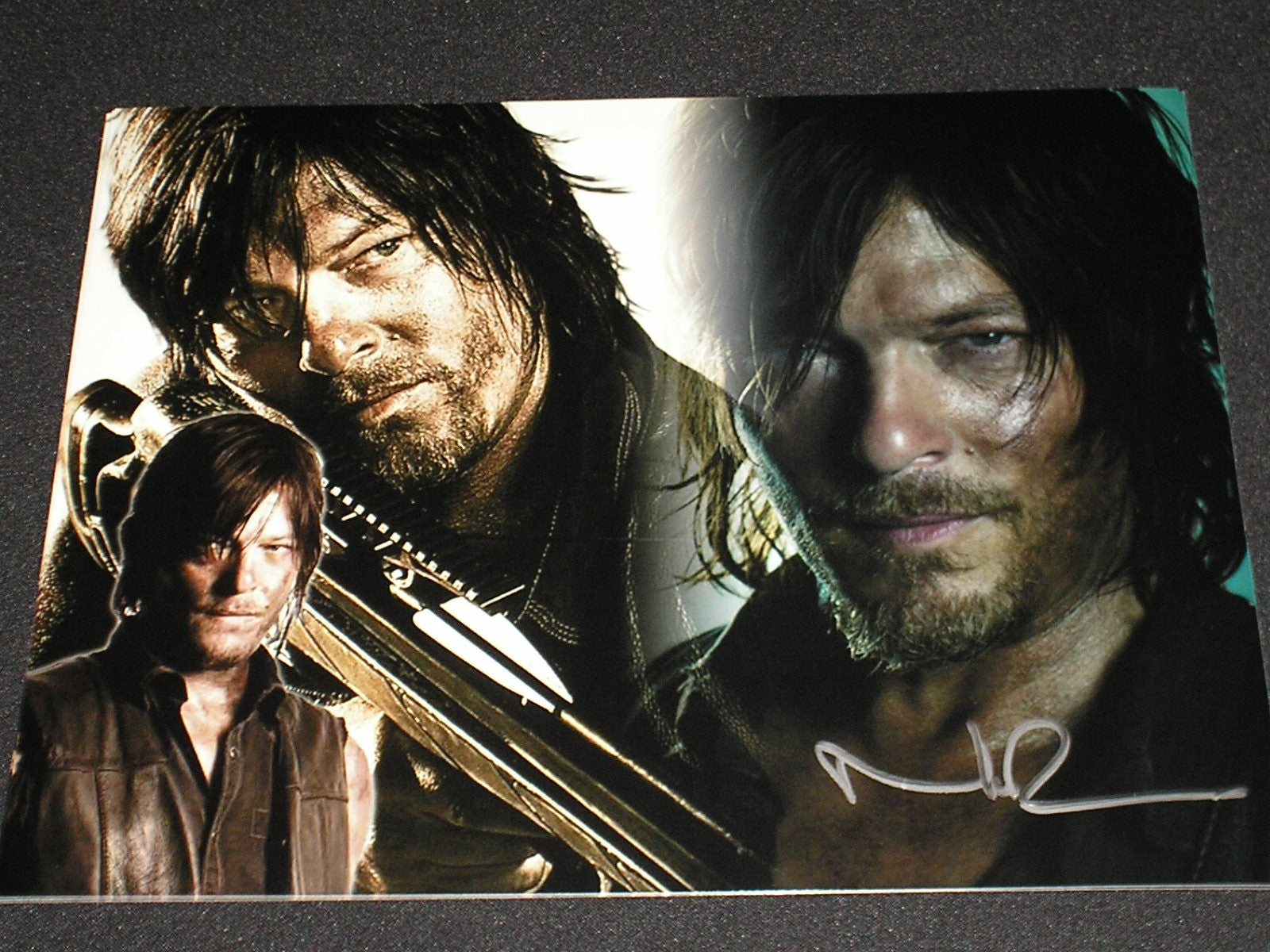 NORMAN REEDUS Signed 11x14 Custom Metallic Photo Daryl Dixon Autographed  The Walking Dead B