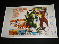 HARUO NAKAJIMA Signed GODZILLA vs KING KONG 11x17 Movie Poster Autograph BAS BECKETT COA b