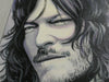 NORMAN REEDUS Signed Original Canvas Painting Daryl Dixon The Walking Dead RARE C - HorrorAutographs.com