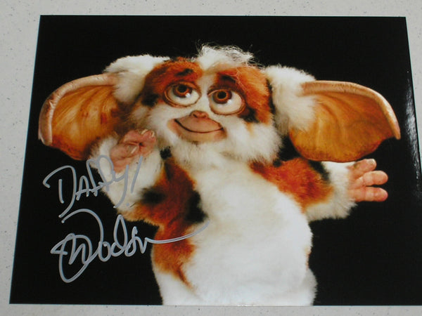 Mark Dodson autographed 8x10 Gremlins photo, voice of the Gremlins, with HorrorAutographs COA B.
