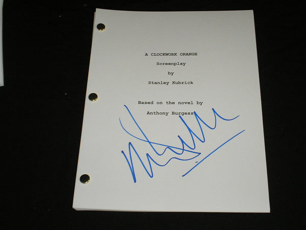 MALCOLM McDowell Signed A Clockwork Orange Full SCRIPT Autographed RARE - HorrorAutographs.com