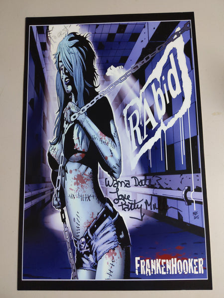 Patty Mullen Signed 11x17 Frankenhooker Poster Autographed COA B