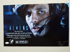 MICHAEL BIEHN Signed ALIENS 11x17 Poster Autograph Hicks JSA BAS BECKETT COA F