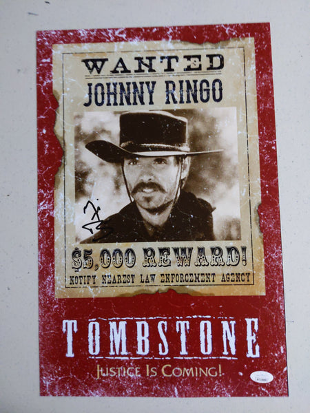 MICHAEL BIEHN Signed TOMBSTONE 11x17 PHOTO JOHNNY RINGO JSA BAS QR Cod ...