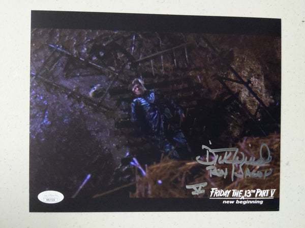 DICK WIEAND Signed 8x10 Photo JASON VOORHEES Friday the 13th Part 5 RARE BAS JSA B
