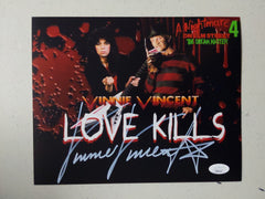 VINNIE VINCENT Signed Nightmare on Elm Street 8x10 Photo Autograph Freddy KISS BAS JSA COA Dw