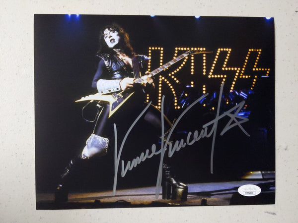 VINNIE VINCENT Signed KISS 8x10 Photo Autograph BAS JSA COA G