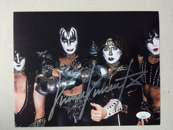 VINNIE VINCENT Signed KISS 8x10 Photo Autograph BAS JSA COA H