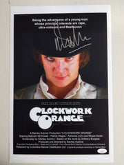 MALCOLM MCDOWELL Signed 11x17 PHOTO Clockwork Orange BAS JSA COA A