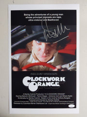 MALCOLM MCDOWELL Signed 11x17 PHOTO Clockwork Orange BAS JSA COA B