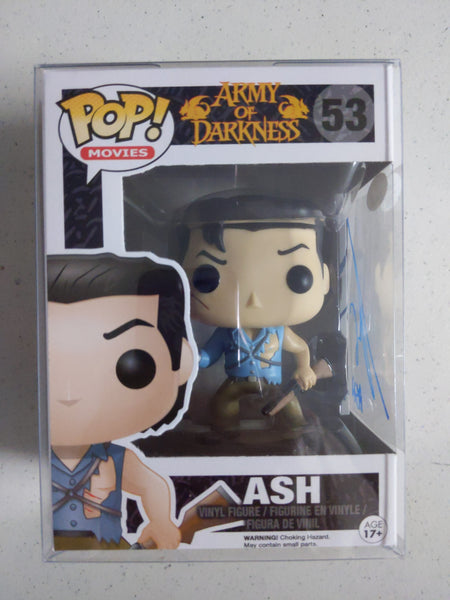 BRUCE CAMPBELL Signed ASH Evil Dead Army of Darkness FUNKO POP Side Autograph BAS JSA COA